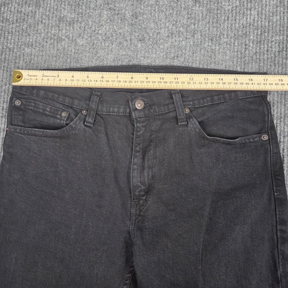 Levis 511 Slim‎ Fit Jeans Mens 34x34 Washed Black Denim Pants 04511-4406